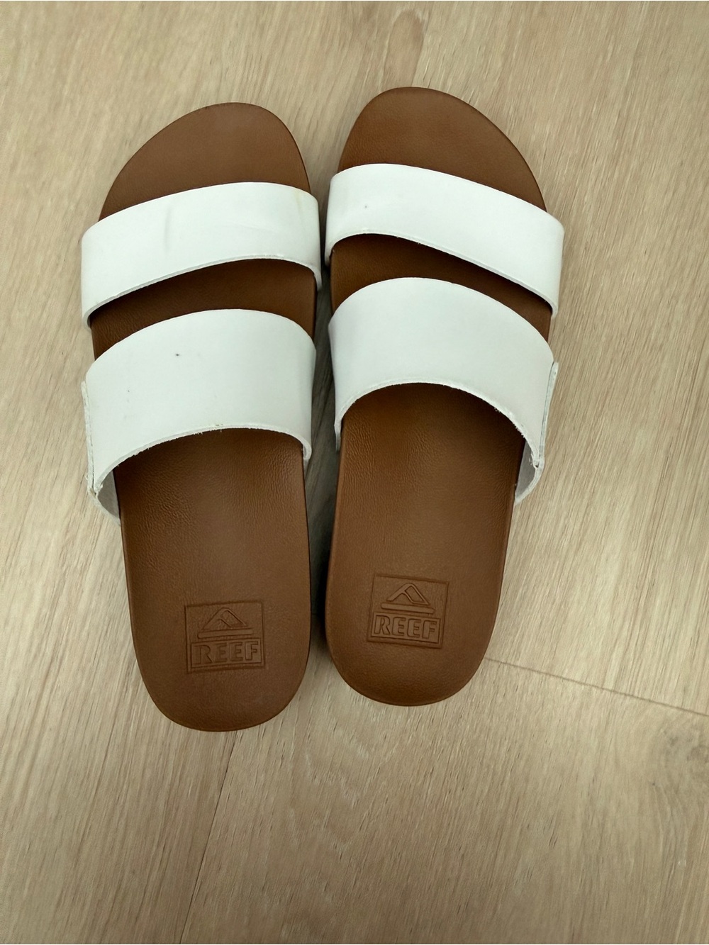 Reef Brown Double-Strap Slide Sandals